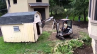 Shed demolition in L’Assomption