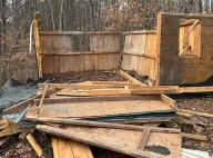 Shed demolition in L’Assomption